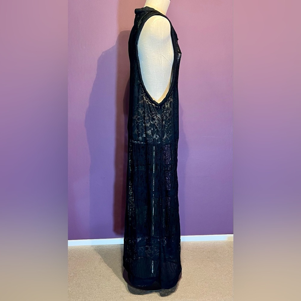 🖤Black Lace Sleeveless Maxi Dress by Rosche 💛🖤 NWOT - Picture 6 of 11